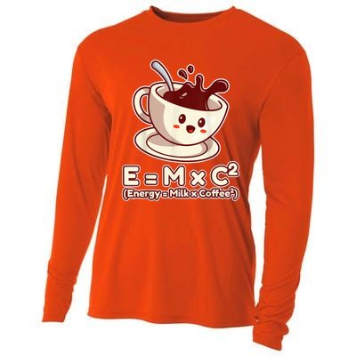 Funny Science Formula E=MC2 Energy Milk Coffee Kawaii Cooling Performance Long Sleeve Crew