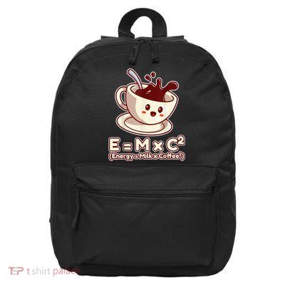 Funny Science Formula E=MC2 Energy Milk Coffee Kawaii 16 in Basic Backpack