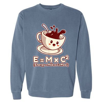 Funny Science Formula E=MC2 Energy Milk Coffee Kawaii Garment-Dyed Sweatshirt