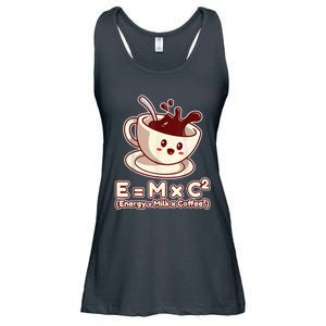 Funny Science Formula E=MC2 Energy Milk Coffee Kawaii Ladies Essential Flowy Tank