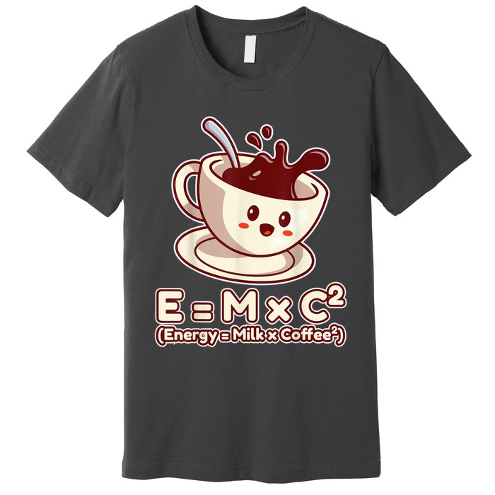 Funny Science Formula E=MC2 Energy Milk Coffee Kawaii Premium T-Shirt