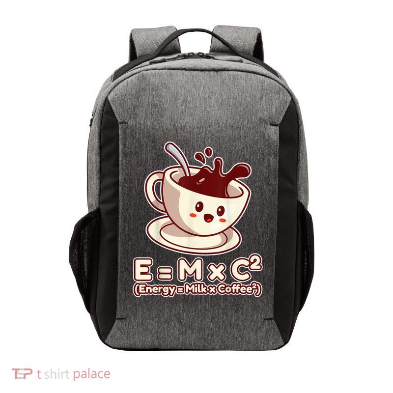 Funny Science Formula E=MC2 Energy Milk Coffee Kawaii Vector Backpack