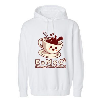 Funny Science Formula E=MC2 Energy Milk Coffee Kawaii Garment-Dyed Fleece Hoodie