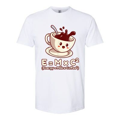 Funny Science Formula E=MC2 Energy Milk Coffee Kawaii Softstyle CVC T-Shirt