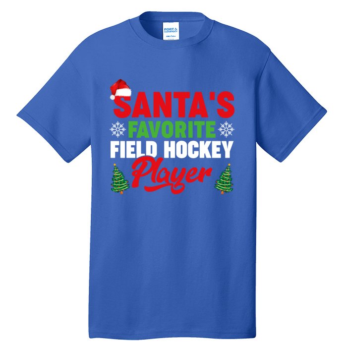 Funny Santas Favorite Field Hockey Player Christmas Funny Gift Tall T-Shirt