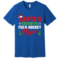 Funny Santas Favorite Field Hockey Player Christmas Funny Gift Premium T-Shirt