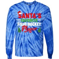 Funny Santas Favorite Field Hockey Player Christmas Funny Gift Tie-Dye Long Sleeve Shirt