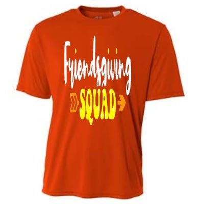 Friendsgiving Squad Funny Thanksgiving Happy Friendship Cooling Performance Crew T-Shirt