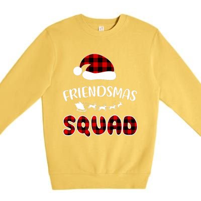 Friendsmas Squad Funny Xmas Light Family Matching Pajamas Premium Crewneck Sweatshirt