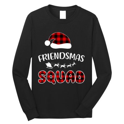 Friendsmas Squad Funny Xmas Light Family Matching Pajamas Long Sleeve Shirt