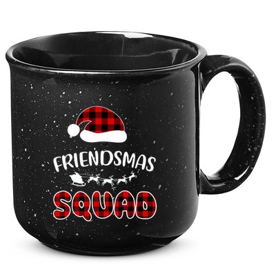 Friendsmas Squad Funny Xmas Light Family Matching Pajamas 15oz Campfire Ceramic Mug