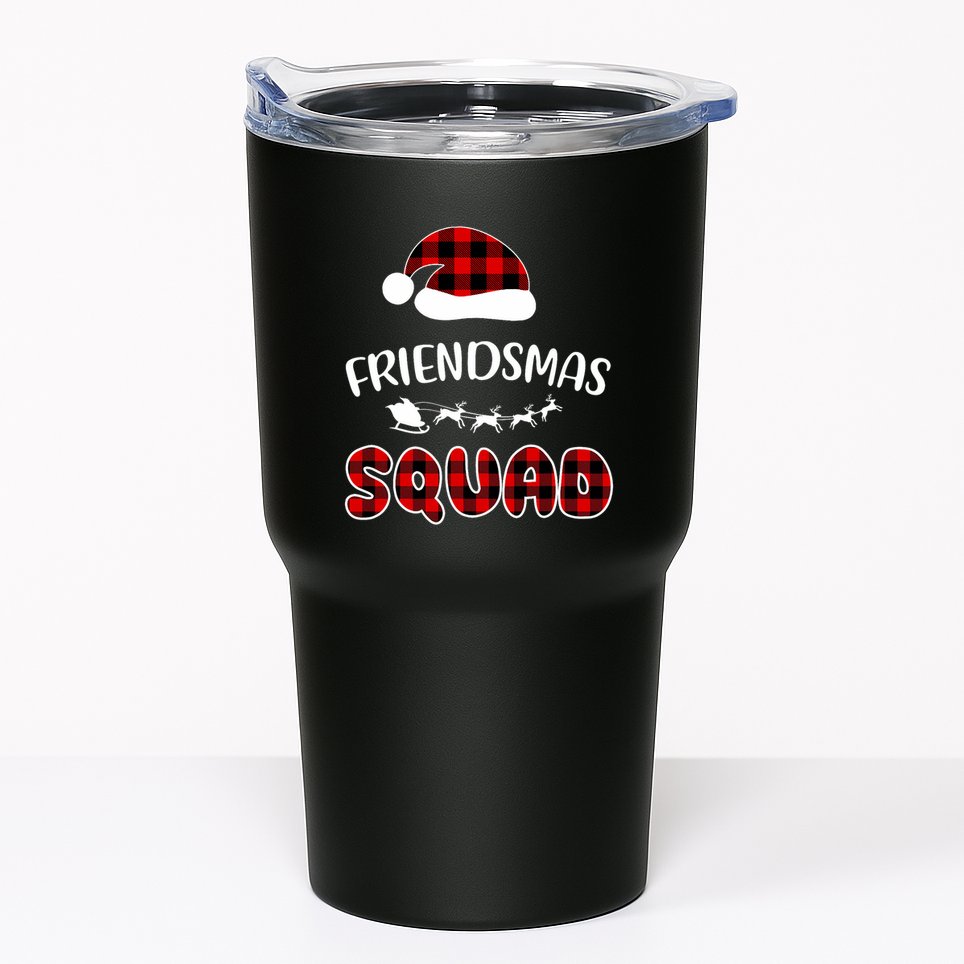 Friendsmas Squad Funny Xmas Light Family Matching Pajamas Tumbler