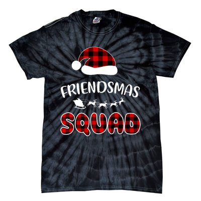 Friendsmas Squad Funny Xmas Light Family Matching Pajamas Tie-Dye T-Shirt