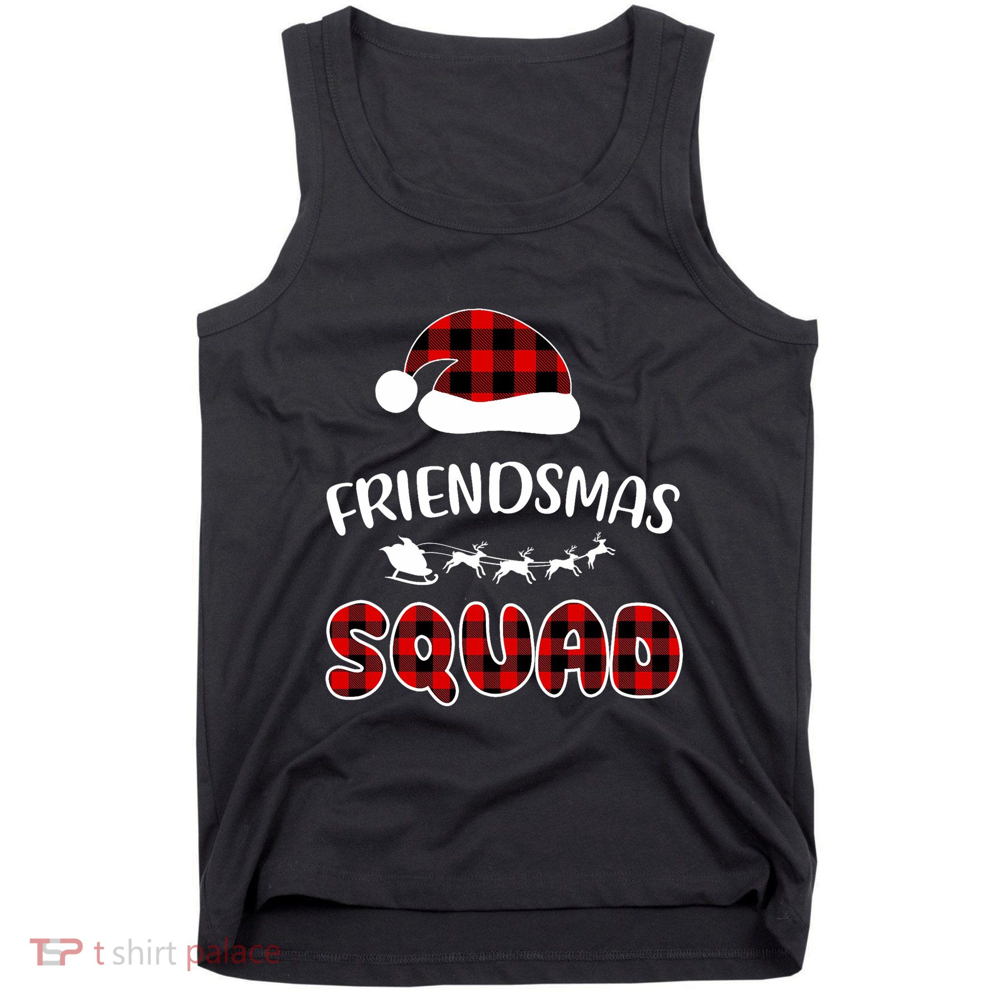 Friendsmas Squad Funny Xmas Light Family Matching Pajamas Tank Top
