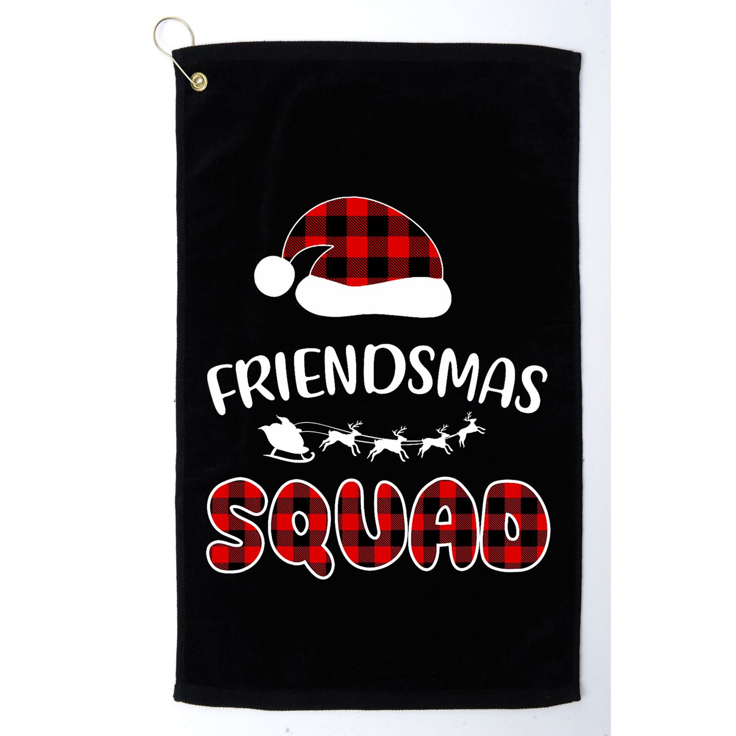 Friendsmas Squad Funny Xmas Light Family Matching Pajamas Golf Towel