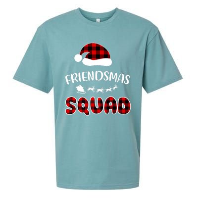 Friendsmas Squad Funny Xmas Light Family Matching Pajamas Sueded Cloud Jersey T-Shirt