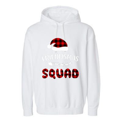 Friendsmas Squad Funny Xmas Light Family Matching Pajamas Garment-Dyed Fleece Hoodie