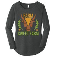 Farm Sweet Farm Women's Perfect Tri Tunic Long Sleeve Shirt