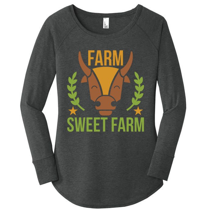 Farm Sweet Farm Women's Perfect Tri Tunic Long Sleeve Shirt