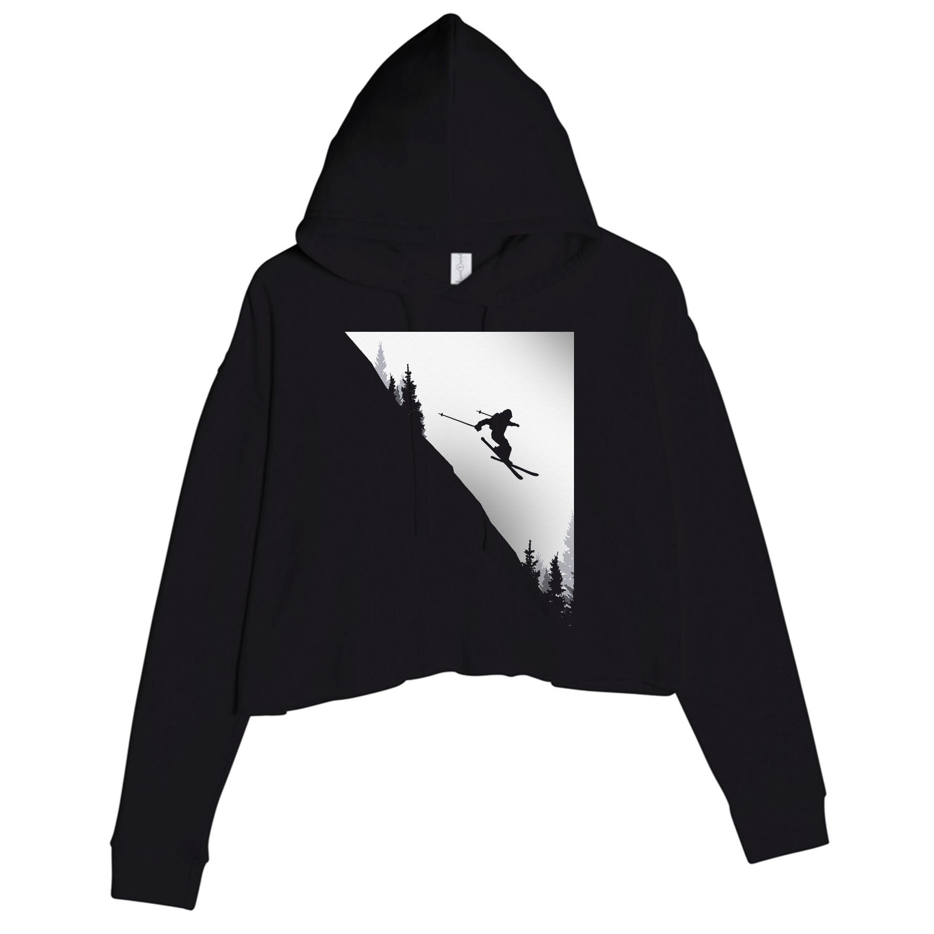 Freestyle Skiing Freeski Winter vintage Sports Skier Crop Fleece Hoodie