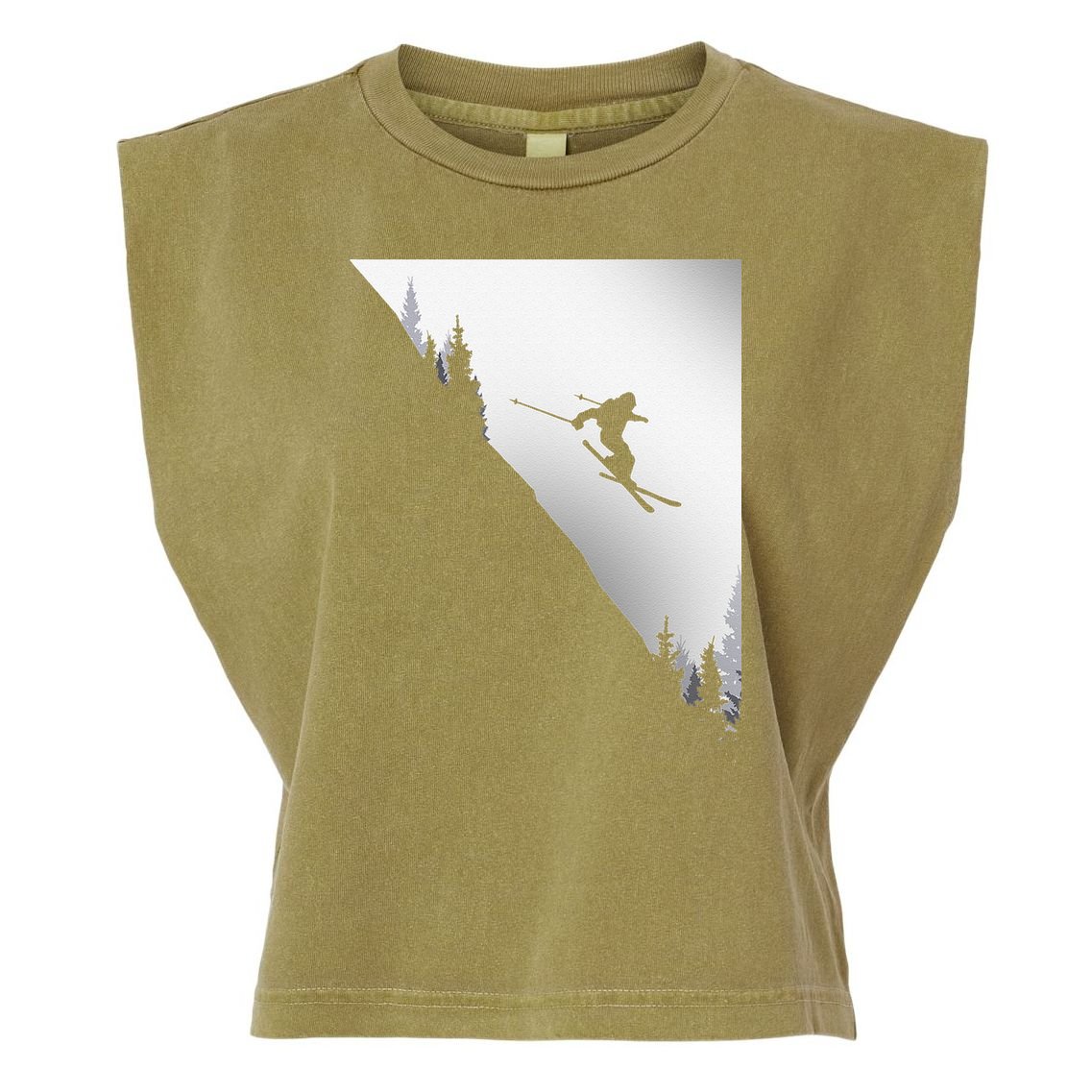 Freestyle Skiing Freeski Winter vintage Sports Skier Garment-Dyed Women's Muscle Tee