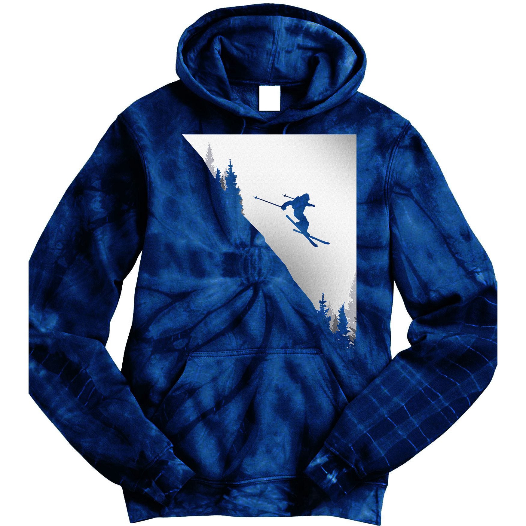 Freestyle Skiing Freeski Winter vintage Sports Skier Tie Dye Hoodie