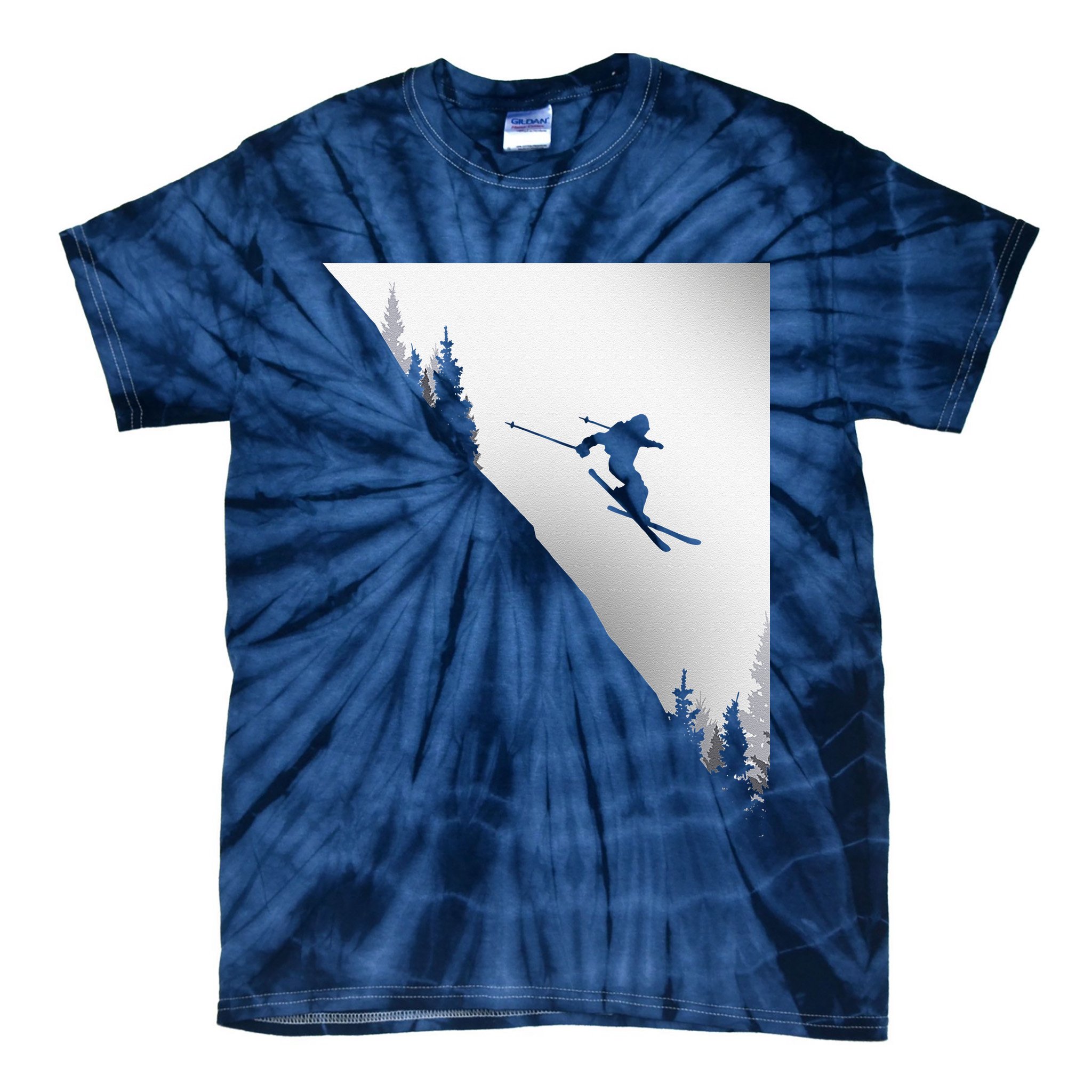Freestyle Skiing Freeski Winter vintage Sports Skier Tie-Dye T-Shirt