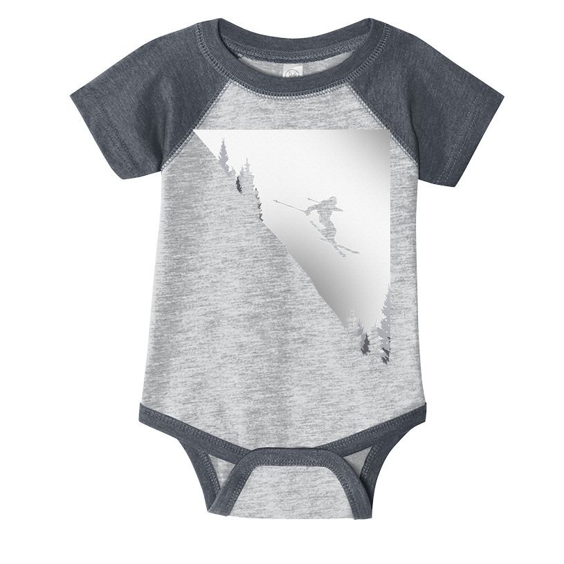 Freestyle Skiing Freeski Winter vintage Sports Skier Infant Baby Jersey Bodysuit