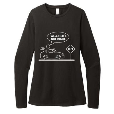 Funny Stick Figures Man Sarcastic Well ThatS Not Right Womens CVC Long Sleeve Shirt