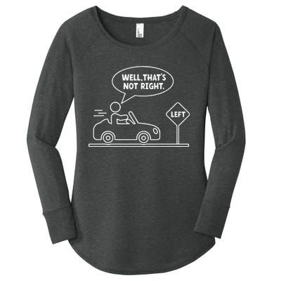 Funny Stick Figures Man Sarcastic Well ThatS Not Right Women's Perfect Tri Tunic Long Sleeve Shirt