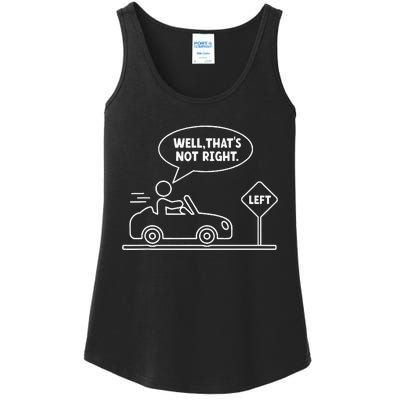 Funny Stick Figures Man Sarcastic Well ThatS Not Right Ladies Essential Tank