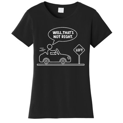 Funny Stick Figures Man Sarcastic Well ThatS Not Right Women's T-Shirt