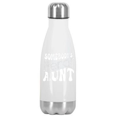 Funny Somebody's Feral Aunt Groovy For Mom Mother's Day Stainless Steel Insulated Water Bottle