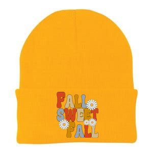 Fall Sweet Fall Retro Flower Knit Cap Winter Beanie