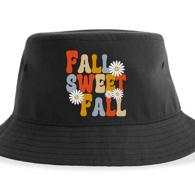 Fall Sweet Fall Retro Flower Sustainable Bucket Hat