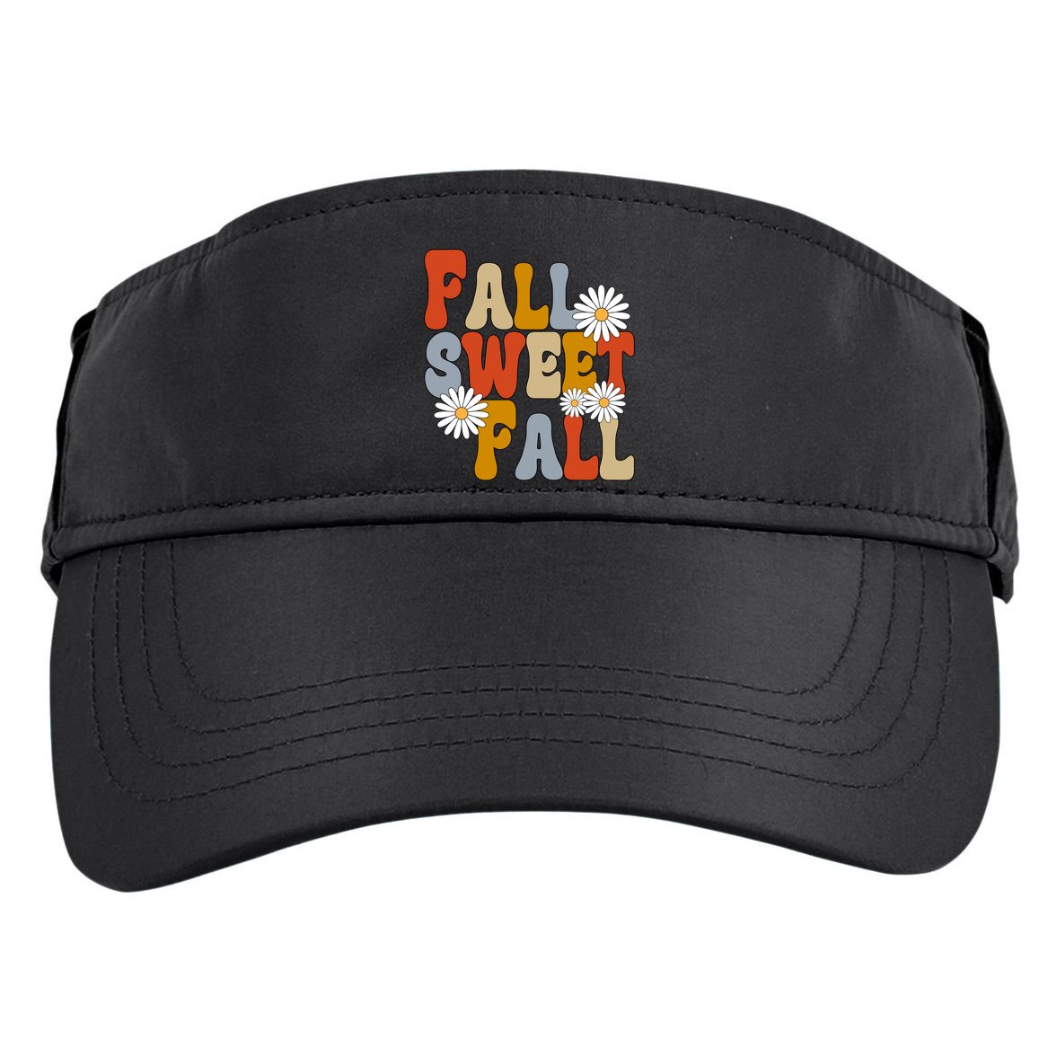 Fall Sweet Fall Retro Flower Adult Drive Performance Visor