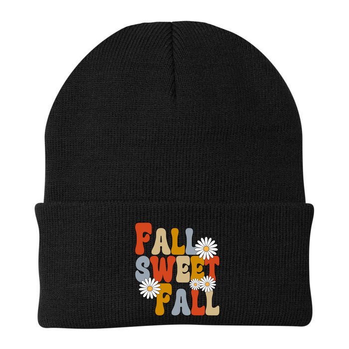 Fall Sweet Fall Retro Flower Beanie