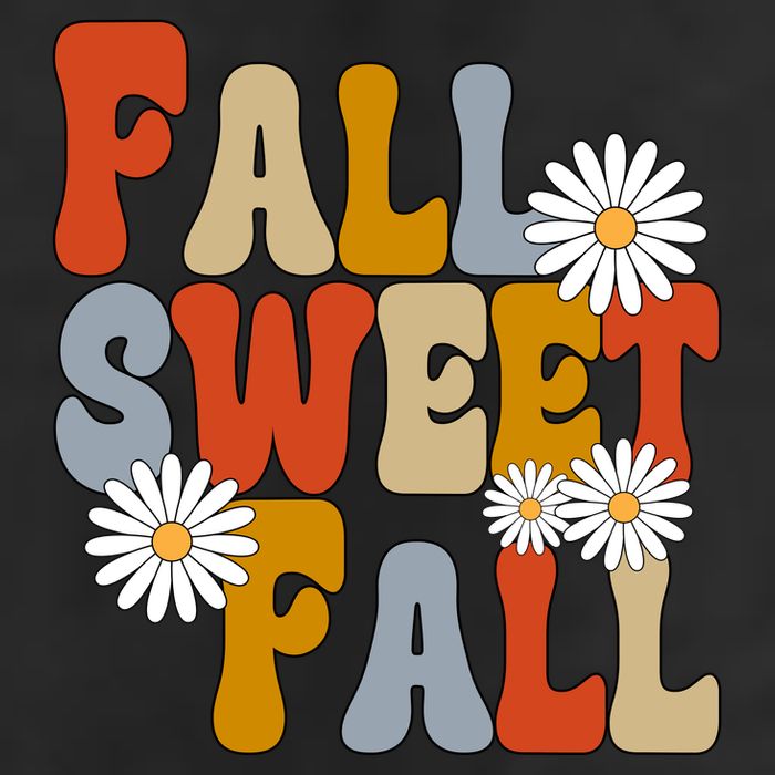Fall Sweet Fall Retro Flower Beanie
