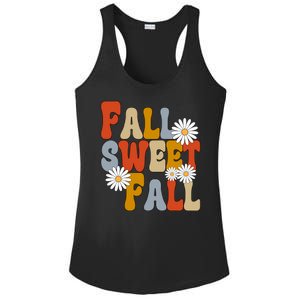 Fall Sweet Fall Retro Flower Ladies PosiCharge Competitor Racerback Tank