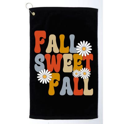 Fall Sweet Fall Retro Flower Golf Towel