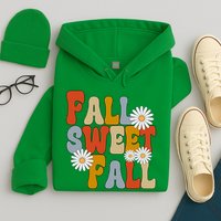 Fall Sweet Fall Retro Flower Hoodie