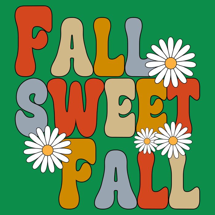 Fall Sweet Fall Retro Flower Hoodie