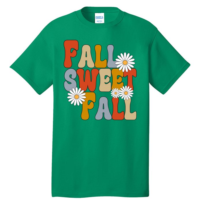 Fall Sweet Fall Retro Flower Tall T-Shirt