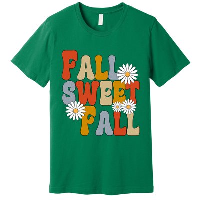 Fall Sweet Fall Retro Flower Premium T-Shirt
