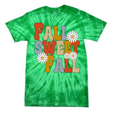 Fall Sweet Fall Retro Flower Tie-Dye T-Shirt