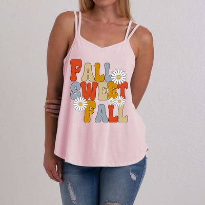 Fall Sweet Fall Retro Flower Women's Strappy Tank