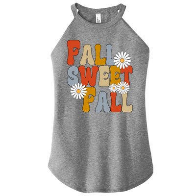 Fall Sweet Fall Retro Flower Women’s Perfect Tri Rocker Tank