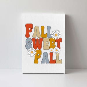 Fall Sweet Fall Retro Flower Canvas