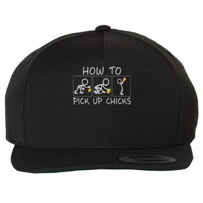 Funny Sarcastic For How To Pick Up Chicks Wool Snapback Cap