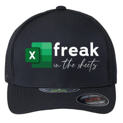 Funny Spreadsheet Freak In The Sheets Accountant Flexfit Unipanel Trucker Cap